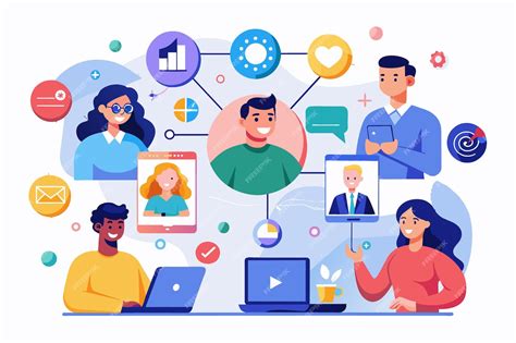 ilustración de comunidad de desarrolladores global y colaboración en línea