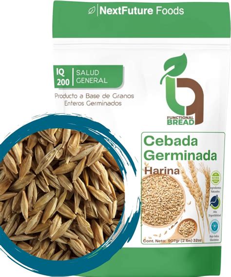 diferentes formas de cebada (grano entero, perlado, harina)