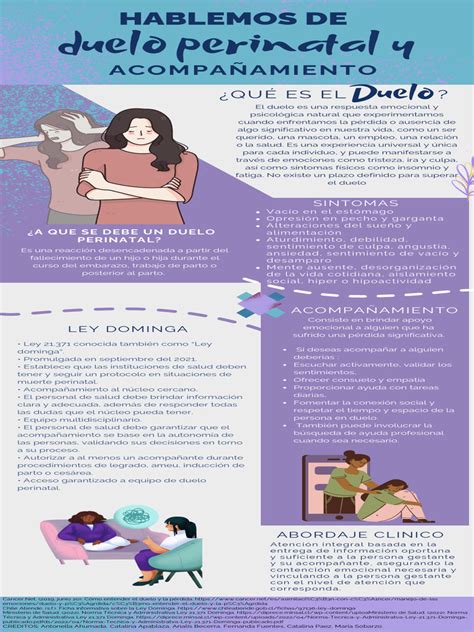 infografía que ilustra las diferentes emociones asociadas al duelo perinatal
