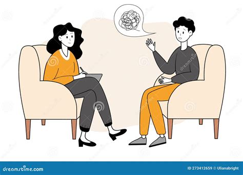 Ilustración de una pareja recibiendo apoyo psicológico