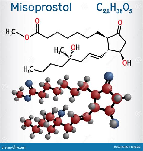Estructura molecular del Misoprostol