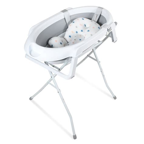 Bañera plegable para bebés con soporte