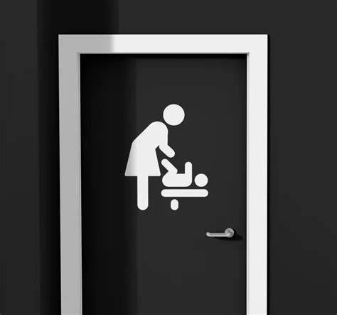 Diseño de icono de cambiador de bebé en vinilo adhesivo