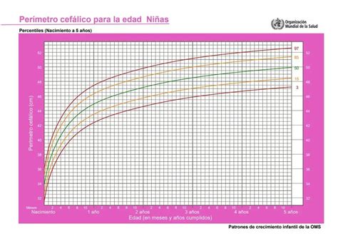 Gráfica de percentiles de crecimiento cefálico