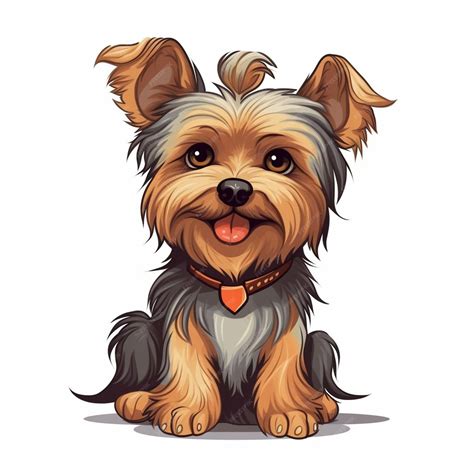ilustración de un cachorro Yorkshire abriendo los ojos