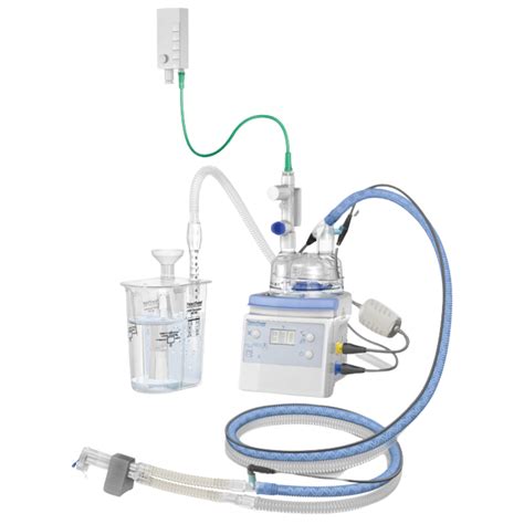 Diagrama detallado de un sistema CPAP nasal mostrando sus componentes y flujo de gases