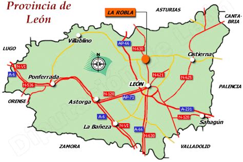 Valle del río Bernesga con laderas de diferente pendiente entre La Robla y León.