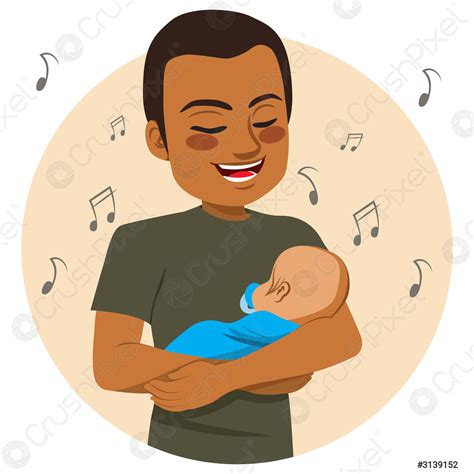 Padre cantando una nana a su bebé en brazos, mostrando un fuerte vínculo afectivo.