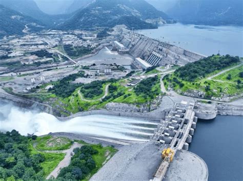 Fotografía aérea de la Gran Represa del Renacimiento Etíope (GERD)