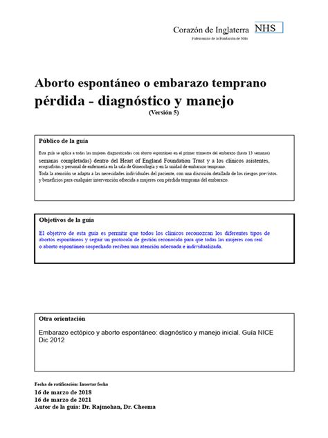 Opciones de manejo del aborto espontáneo (expectante, médico, quirúrgico)