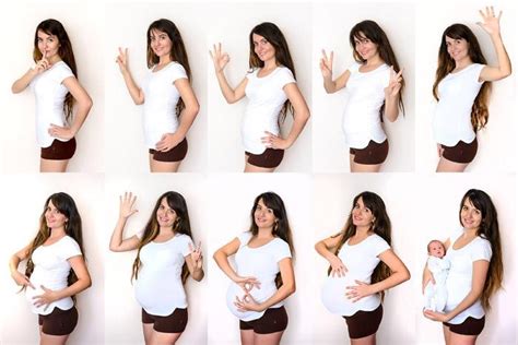 Foto de una mujer embarazada mostrando el vientre en crecimiento