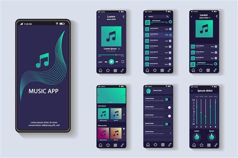 Colección de iconos de aplicaciones de música en una pantalla de smartphone, representando la variedad de opciones disponibles.