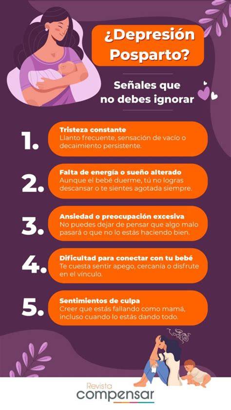 Infografía: Señales de advertencia de la depresión posparto