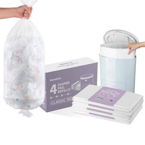 Bolsas de recambio para contenedor de pañales con anillo de fijación