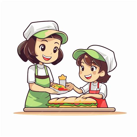 Ilustración de una madre preparando alimentos para un bebé en el siglo XIX