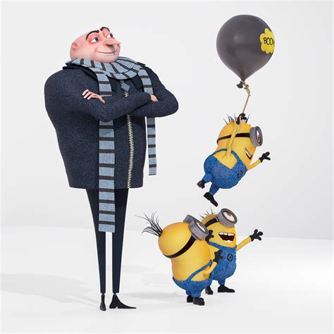 Imagen de Gru con algunos Minions