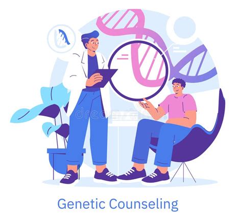 Ilustración de una consulta de asesoramiento genético