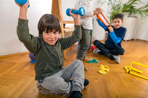 Niño realizando ejercicio con asma