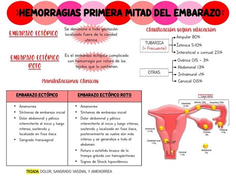 Esquema de las principales causas de hemorragia en el embarazo