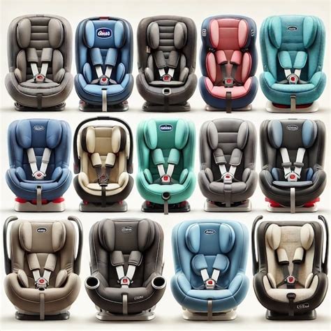 Foto de varias sillas de coche de diferentes marcas y diseños