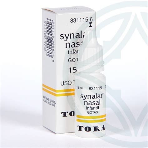 Etiqueta o caja del medicamento Synalar Nasal Infantil