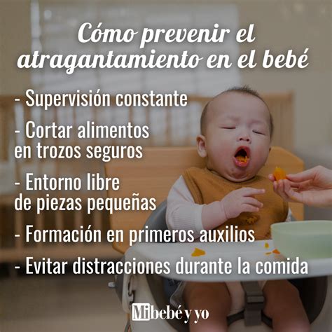 infografía con los síntomas clave de atragantamiento en bebés y niños