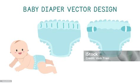 Ilustración de un bebé siendo cambiado de pañal con productos de cuidado