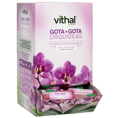 Envase de fertilizante gota a gota Vithal Garden y goteros Vitagro Bayer Garden