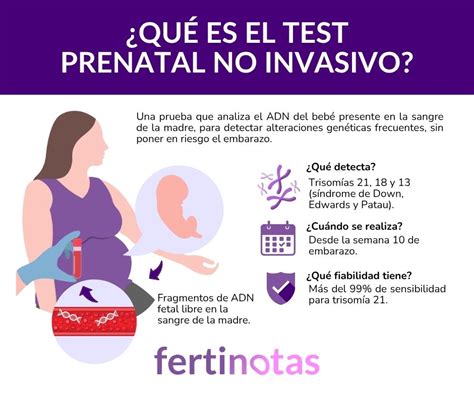 Infografía sobre cómo funciona el test prenatal no invasivo