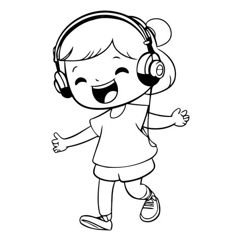 Niños escuchando música alegre con auriculares mientras se preparan para la escuela