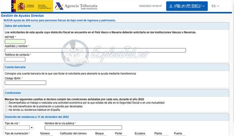 Esquema del proceso de solicitud de la ayuda de 200 euros
