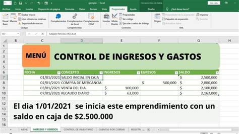 Ejemplo de tabla dinámica en Excel mostrando ingresos y gastos agrupados por trimestre.