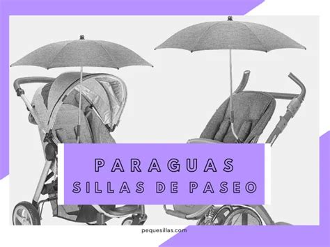 Infografía comparativa de sillas de paseo ligeras y carritos tradicionales, destacando dimensiones y peso.
