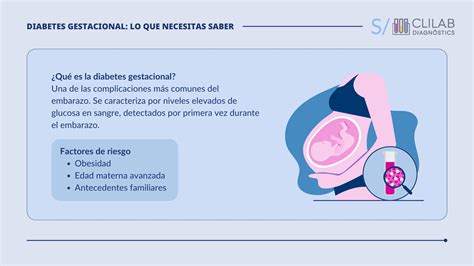 Infografía del proceso de diagnóstico de la diabetes gestacional