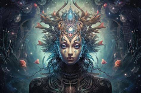 Representación artística de una deidad femenina vinculada a los ciclos de la naturaleza y la tierra.