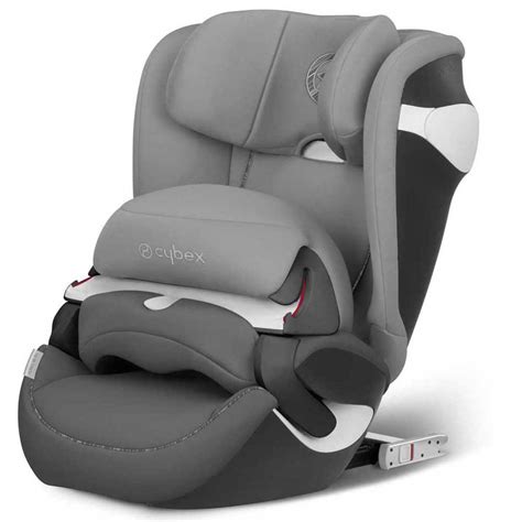 Imagen de la silla de coche Cybex Juno 2-Fix destacando el cojín de seguridad y los conectores ISOFIX