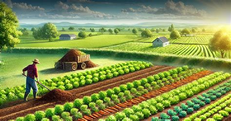 Ilustración de agricultura sostenible con cereales