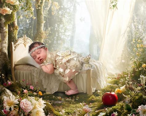 Foto temática de bebé durmiendo rodeado de algunos regalos