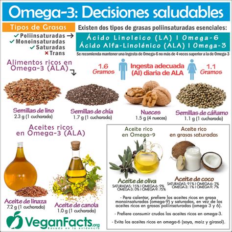 Infografía sobre fuentes de ácidos grasos omega-3 en la dieta