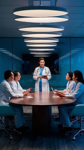 Foto de una sala de conferencias con profesionales médicos