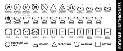 Iconos de instrucciones de lavado y cuidado para textiles de bebé