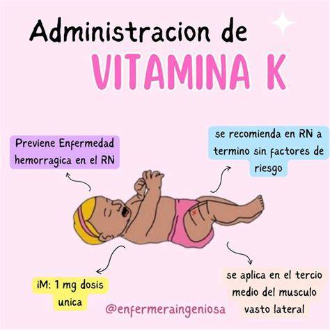 Ilustración de la administración de la inyección de vitamina K en un recién nacido