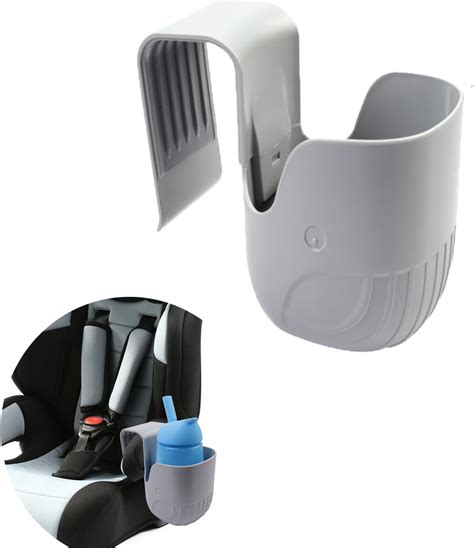 Portavasos para silla de paseo acoplado al manillar con un biberón