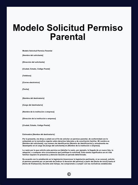 Formulario de solicitud del permiso parental