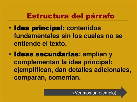 Ejemplo de estructura de párrafo bien organizada
