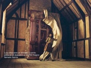 Ilustración de Lucy Pevensie descubriendo el mundo de Narnia a través del armario