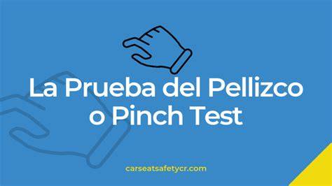 Ilustración de la prueba del pellizco para comprobar el ajuste del arnés de la silla de coche