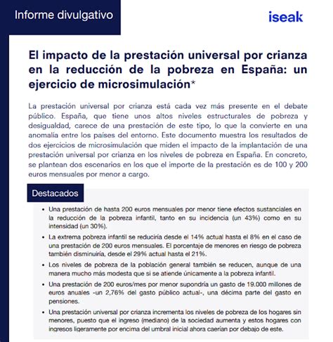 Infografía sobre el impacto de la prestación universal por crianza en la reducción de la pobreza infantil