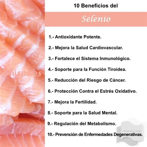 Infografía sobre los beneficios del selenio en el sistema inmunológico y la protección celular