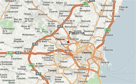 Mapa de Paterna destacando zonas de interés